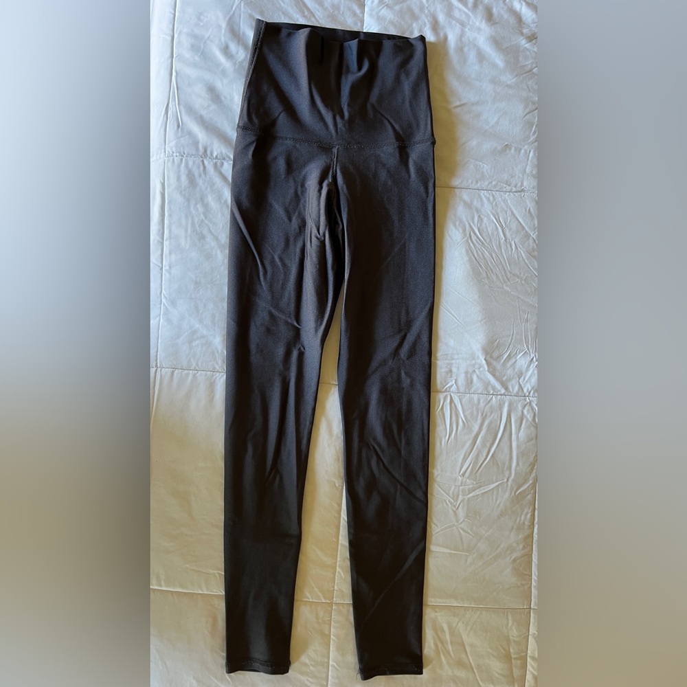 Emily Hsu gunmetal shimmer leggings adult small